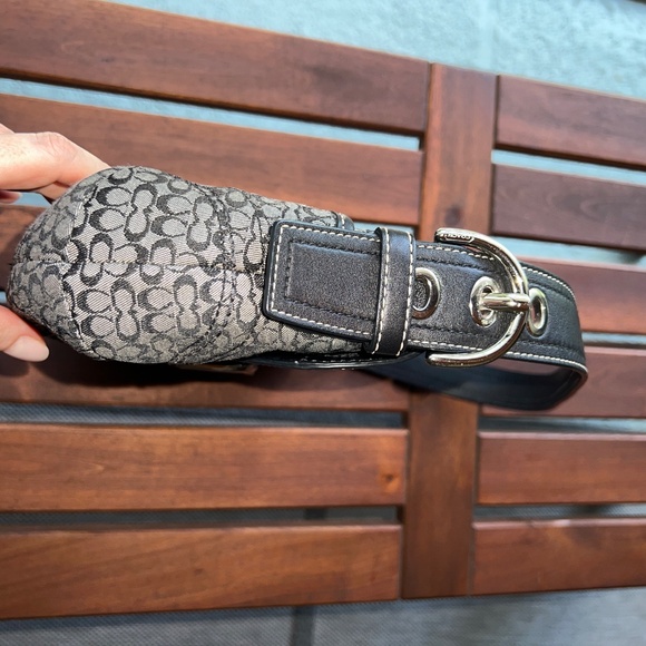 Coach Vintage Soho Signature C Black Monogram Y2K Shoulder Handbag Purse F12308 - Picture 2 of 14